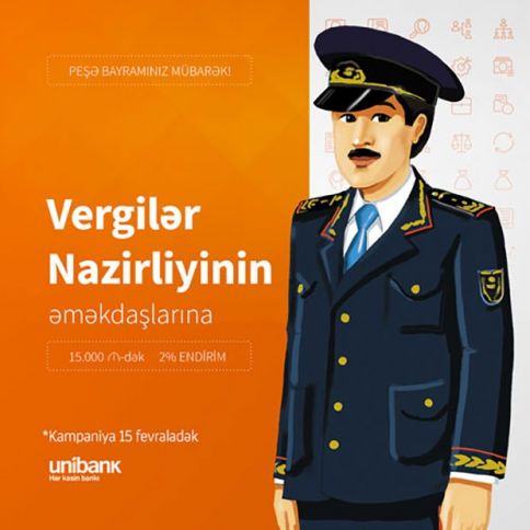 Unibankdan vergi işçilərinə bayram hədiyyəsi 