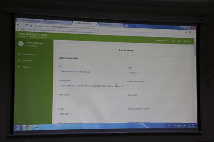 Düynada ilk dəfə Azərbaycanda yaradıldı - onlayn vahid ixrac ərizəsi 