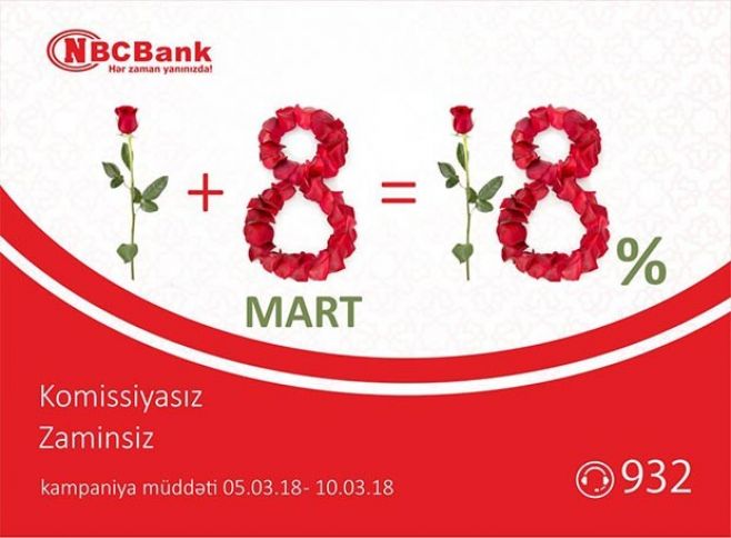 “NBC Bank“ kredit rəsmiləşdirən xanımlara güzəştlər təklif edir