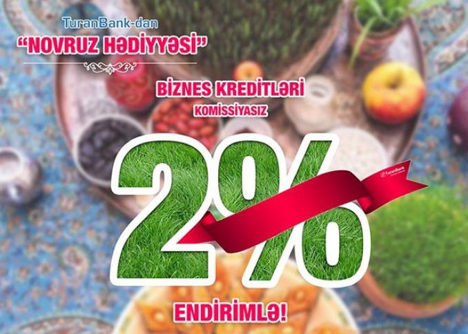 Biznes krediti komissiyasız və 2% endirimlə!