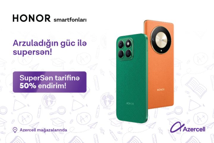 Azercell yeni tədris ili münasibətilə “HONOR+SuperSən” kampaniyasına start verir!