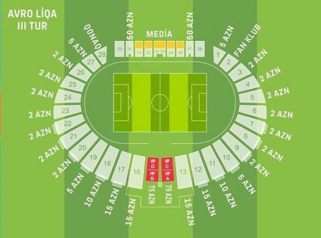Respublika Stadionunda keçiriləcək oyuna 25 min bilet satılıb