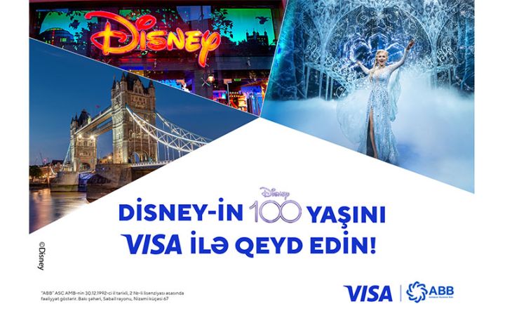 ABB-nin Visa premial kartları ilə övladlarınızı Disneyləndə səyahətə aparın!
