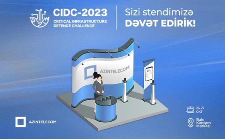 “AzInTelecom” “CIDC-2023”də “Qızıl sponsor” kimi stendlə çıxış edir