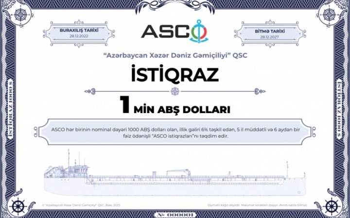 “ASCO istiqrazları” üzrə ilk faiz ödənişi həyata keçirilib