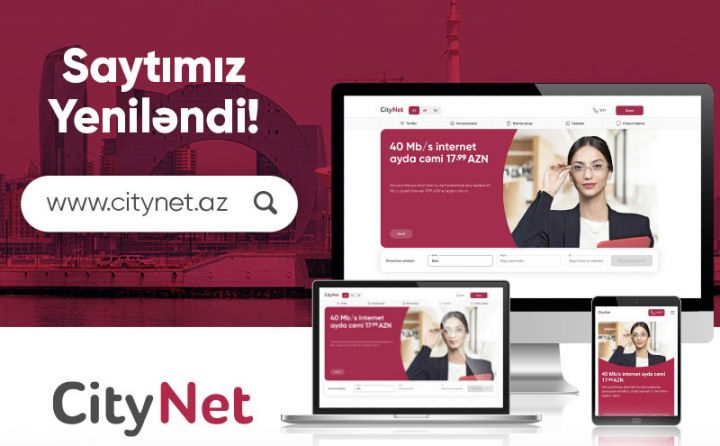 “CityNet" yeni internet saytını istifadəyə verdi