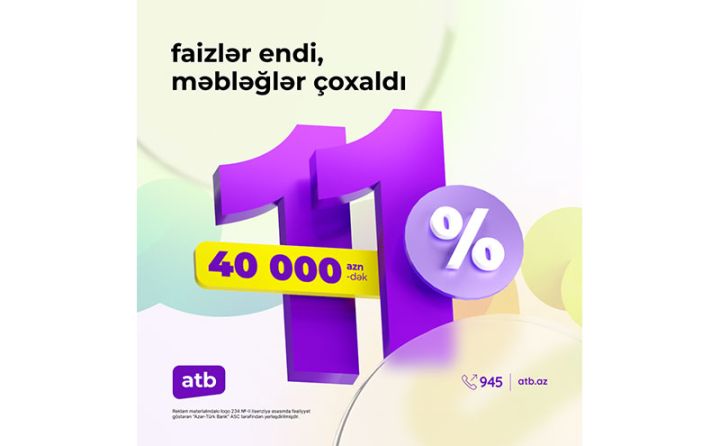 Azər Türk Bankın sərfəli kredit kampaniyası bitmədi